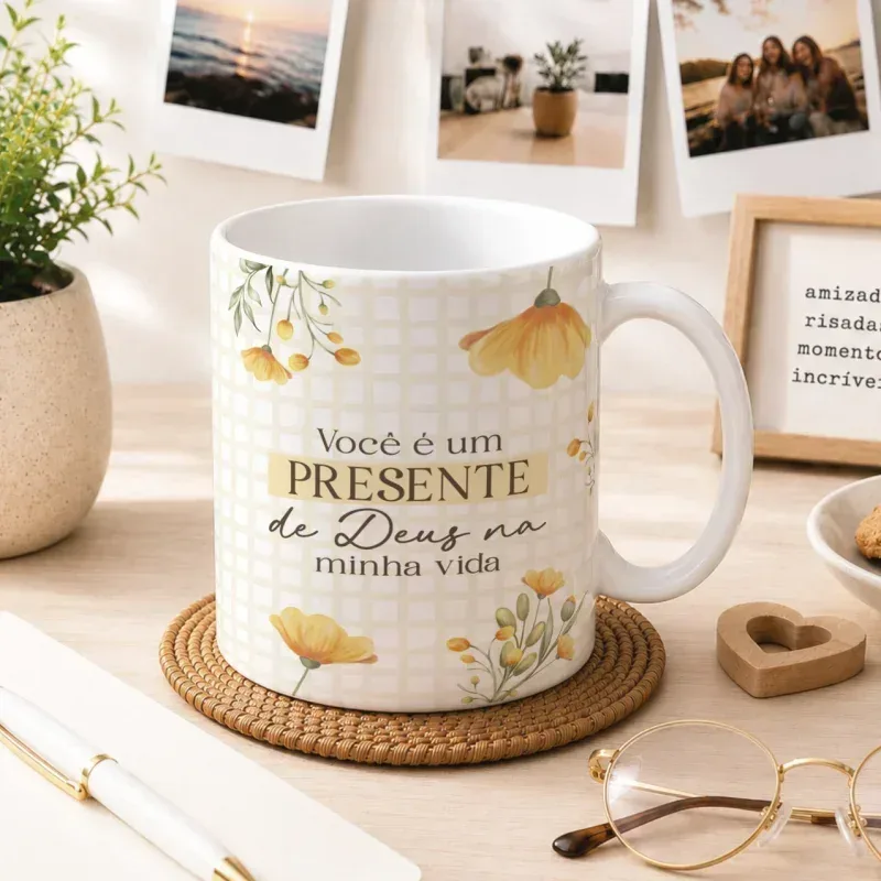 Caneca Amigos – Você é um Presente de Deus 2