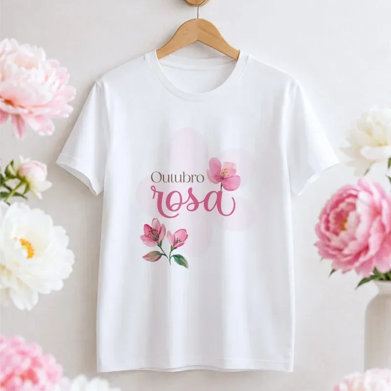 Camiseta Outubro Rosa V7
