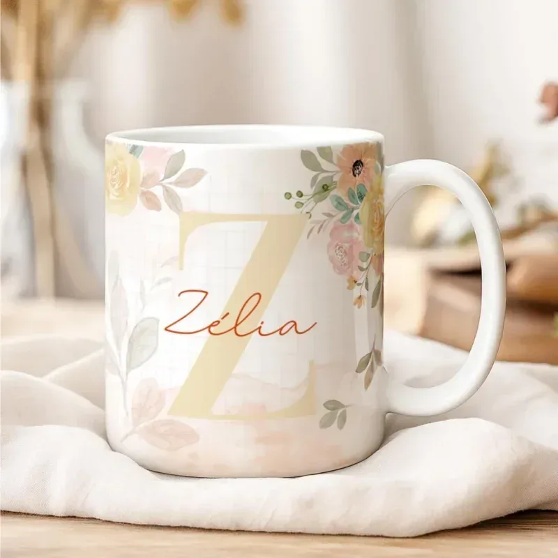 Caneca Alfabeto Floral A a Z V2-gallery
