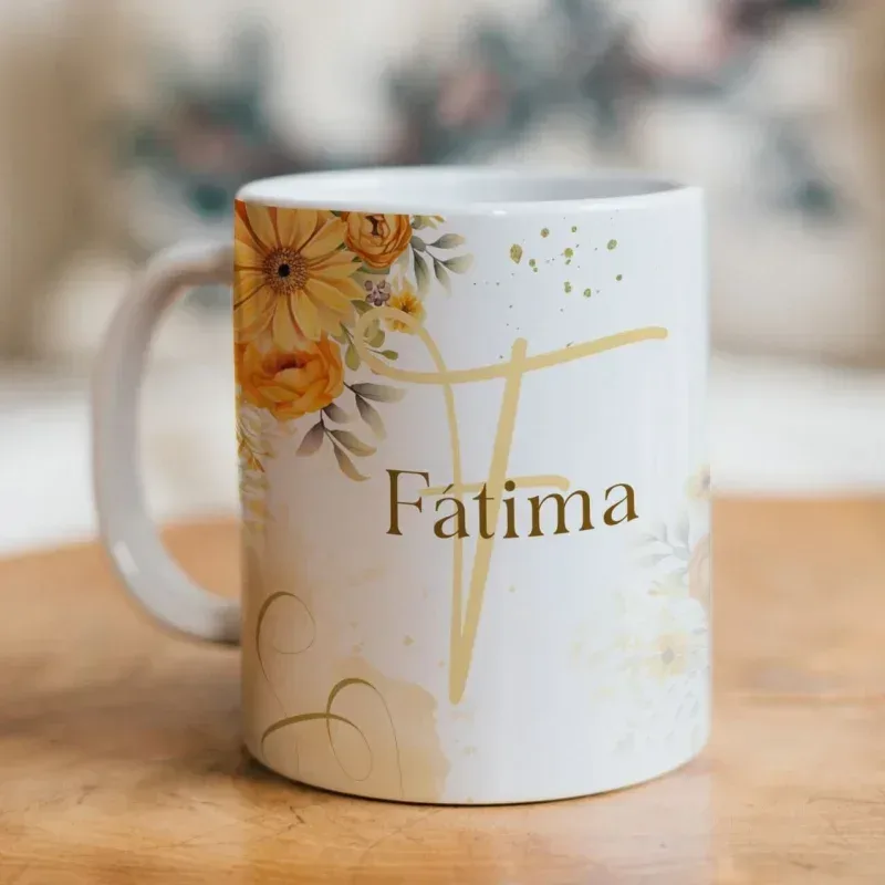 Caneca Alfabeto Floral A a Z V3-gallery
