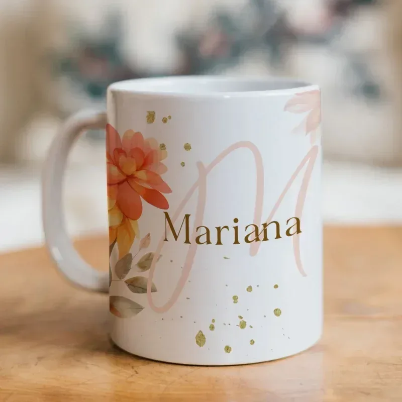 Caneca Alfabeto Floral A a Z V3-gallery