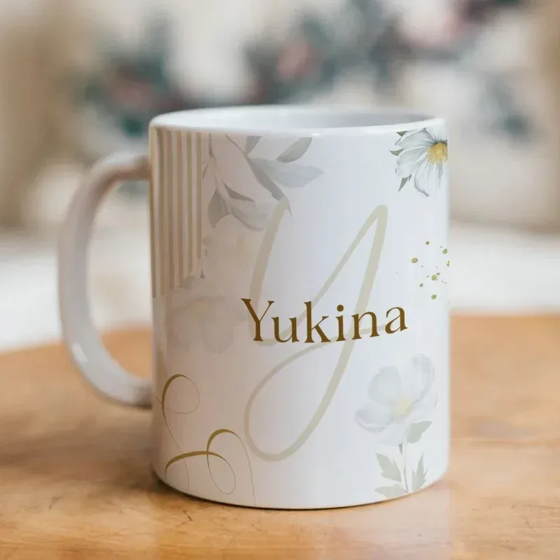 Caneca Alfabeto Floral A a Z V3-gallery