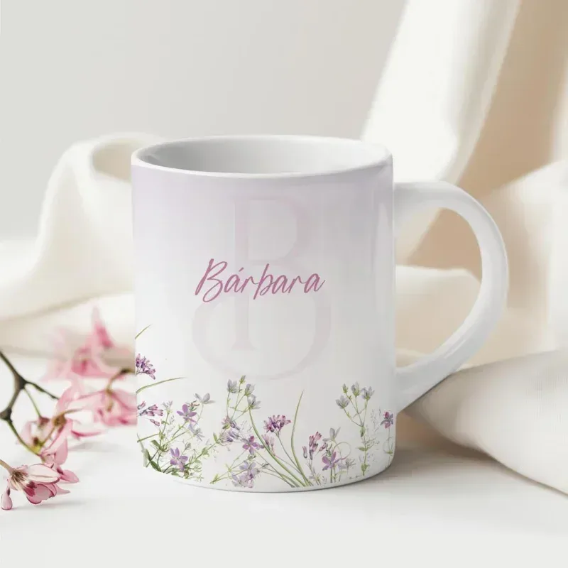 Caneca Alfabeto Floral A a Z V4-gallery