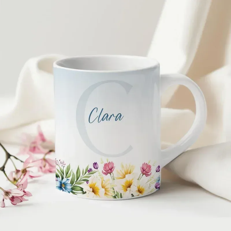 Caneca Alfabeto Floral A a Z V4-gallery