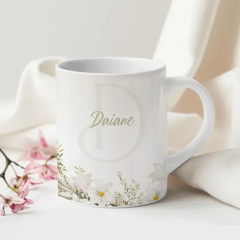 Caneca Alfabeto Floral A a Z V4-gallery