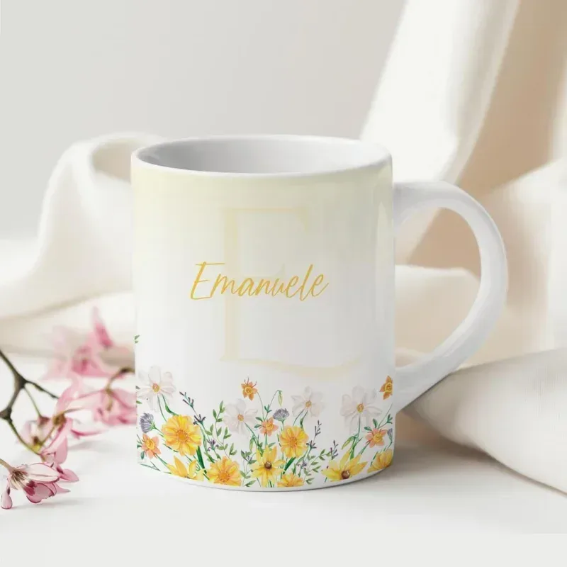 Caneca Alfabeto Floral A a Z V4-gallery