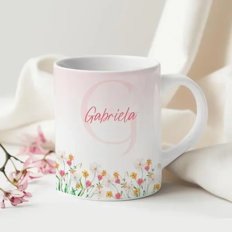 Caneca Alfabeto Floral A a Z V4-gallery