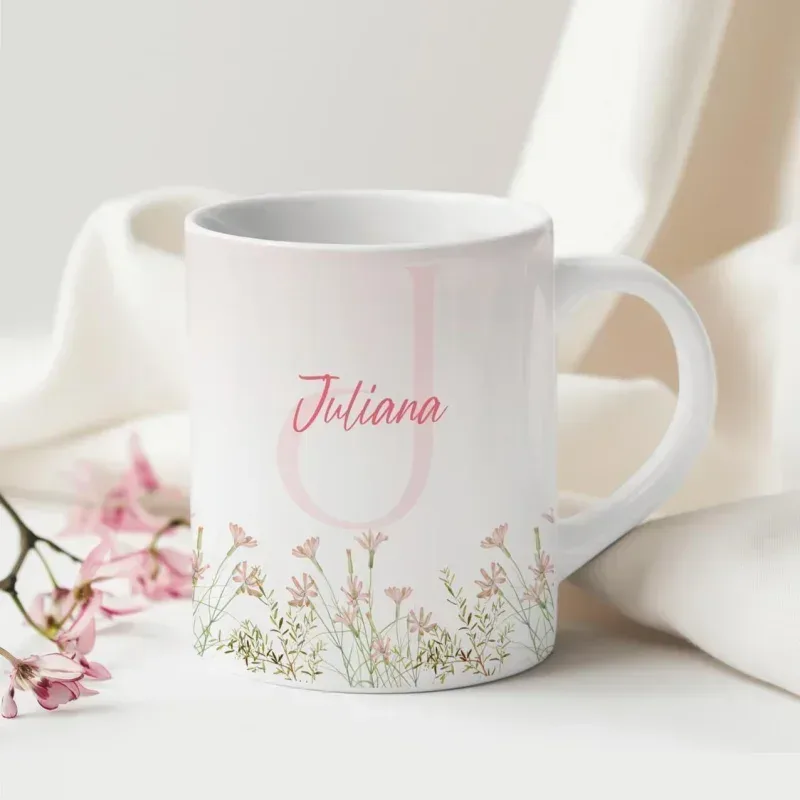 Caneca Alfabeto Floral A a Z V4-gallery