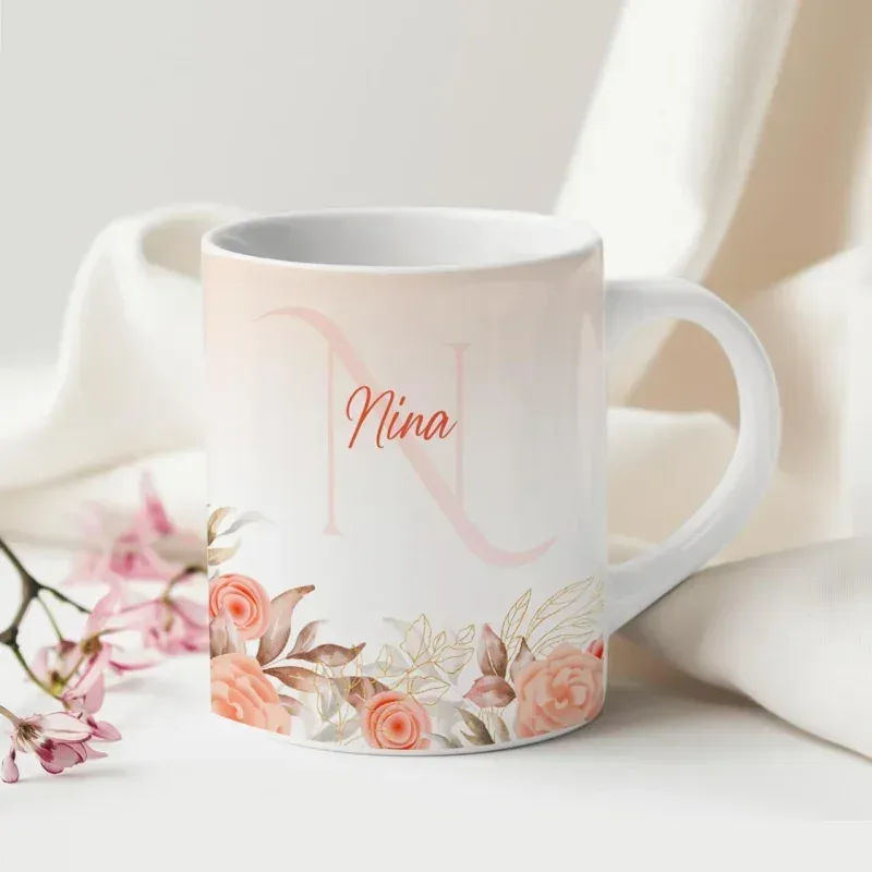 Caneca Alfabeto Floral A a Z V4-gallery