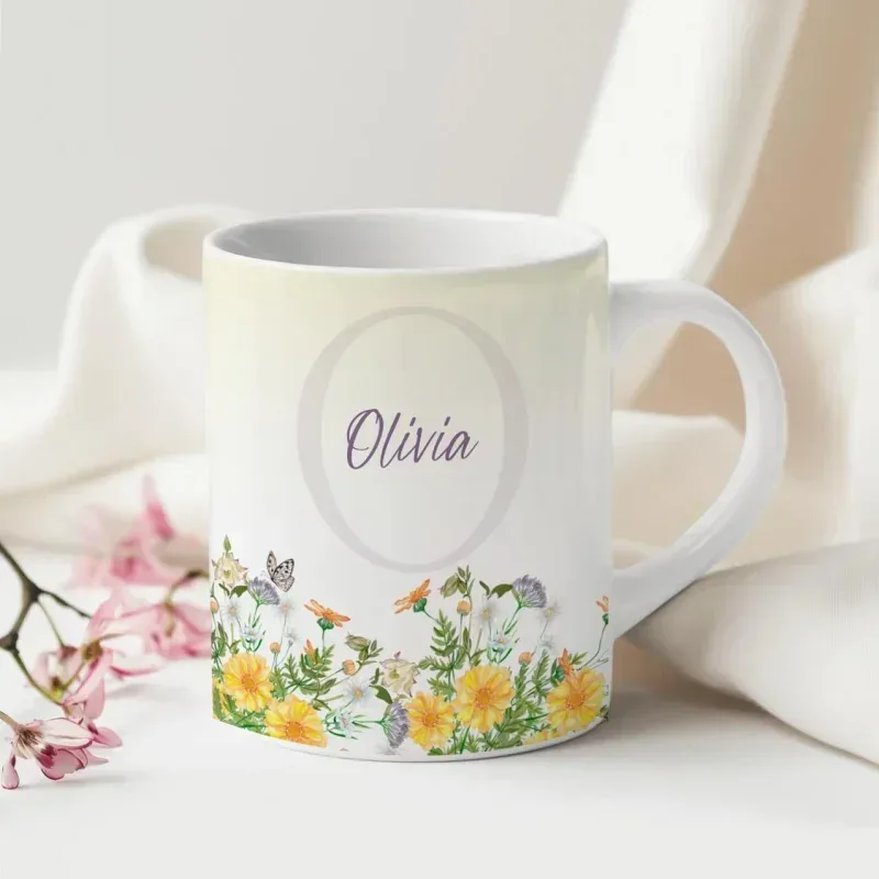Caneca Alfabeto Floral A a Z V4-gallery