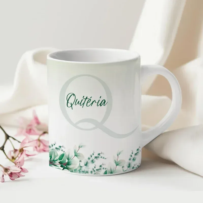 Caneca Alfabeto Floral A a Z V4-gallery