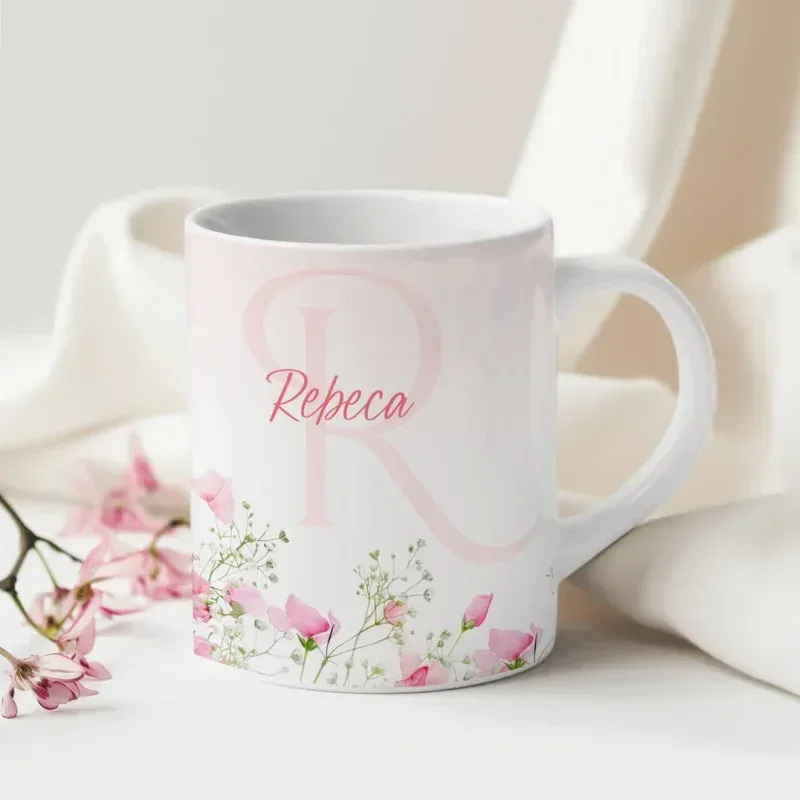 Caneca Alfabeto Floral A a Z V4-gallery