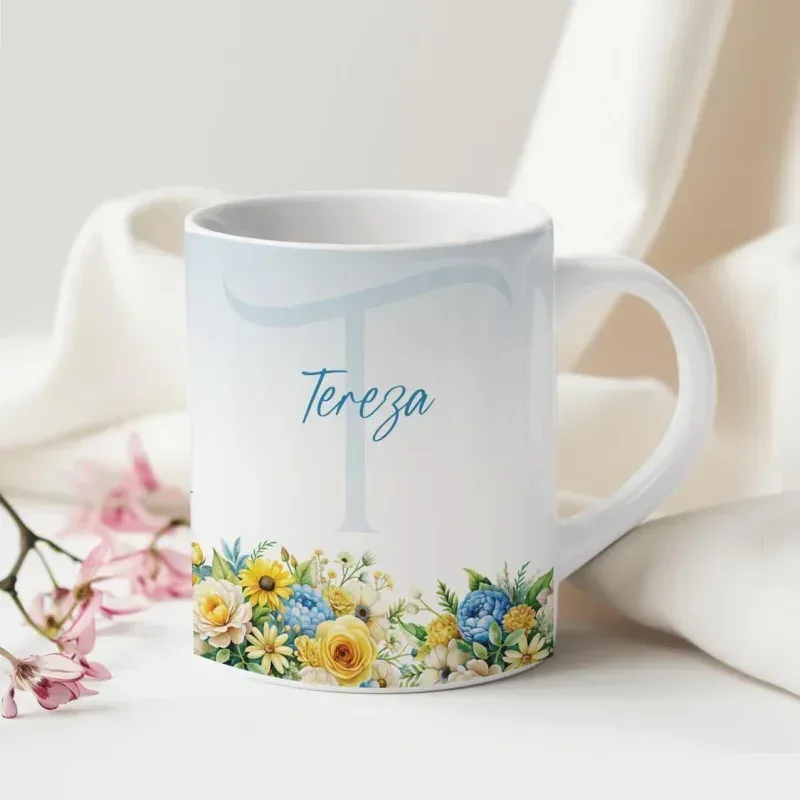 Caneca Alfabeto Floral A a Z V4-gallery