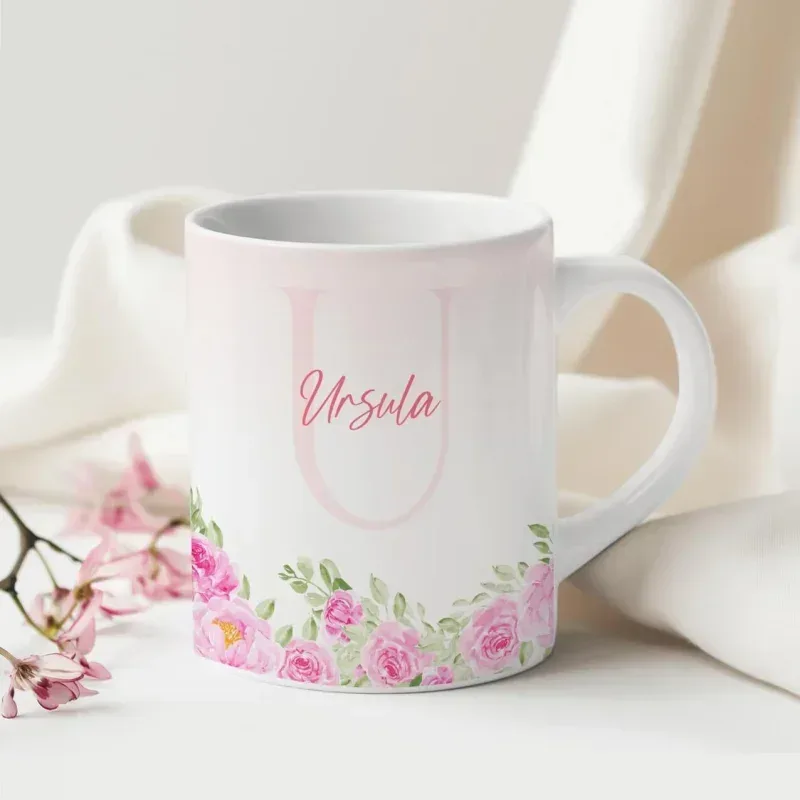 Caneca Alfabeto Floral A a Z V4-gallery