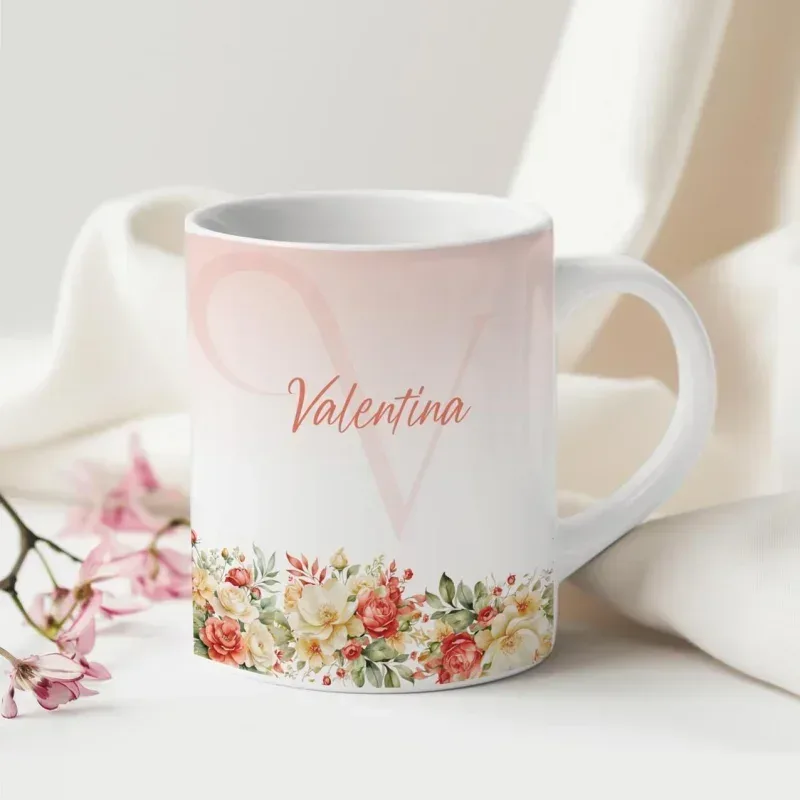 Caneca Alfabeto Floral A a Z V4-gallery