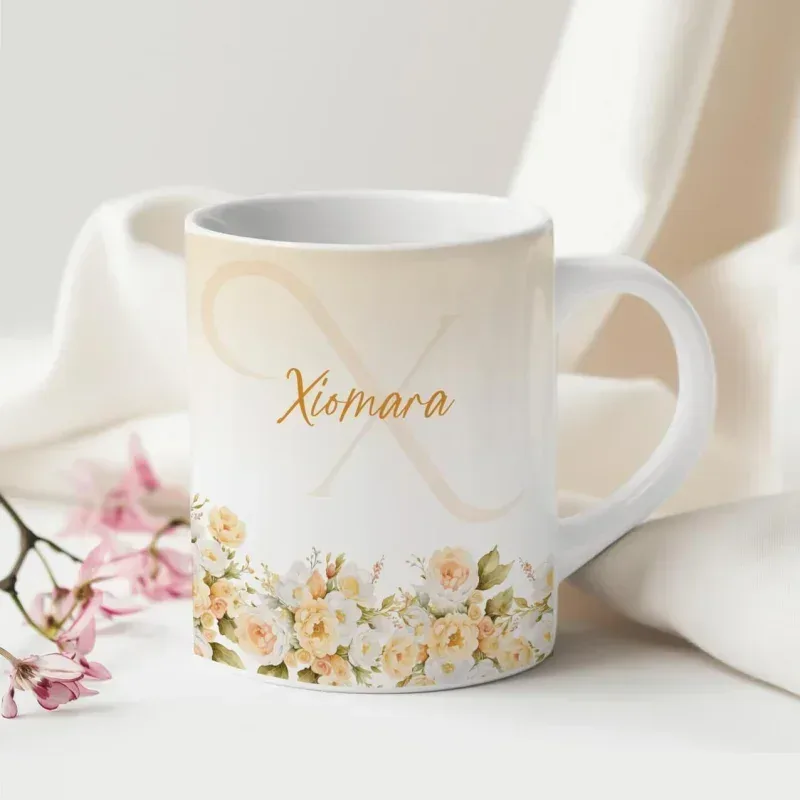 Caneca Alfabeto Floral A a Z V4-gallery
