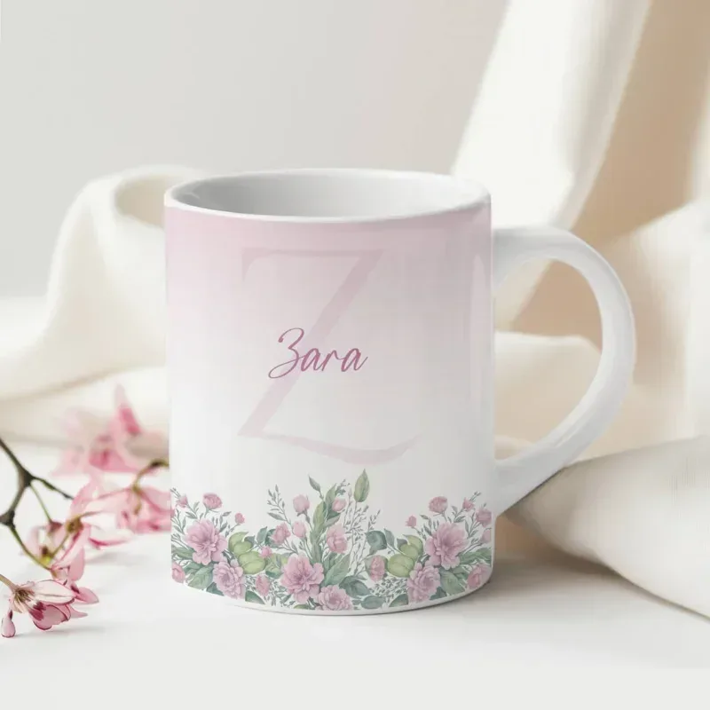 Caneca Alfabeto Floral A a Z V4-gallery