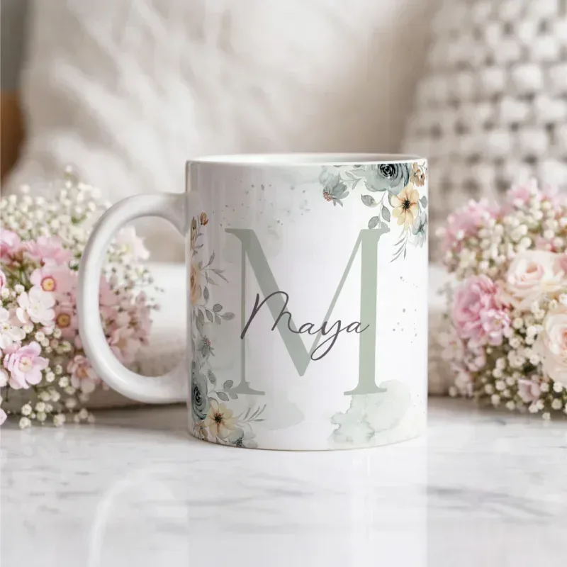 Caneca Alfabeto Floral A a Z V5-gallery