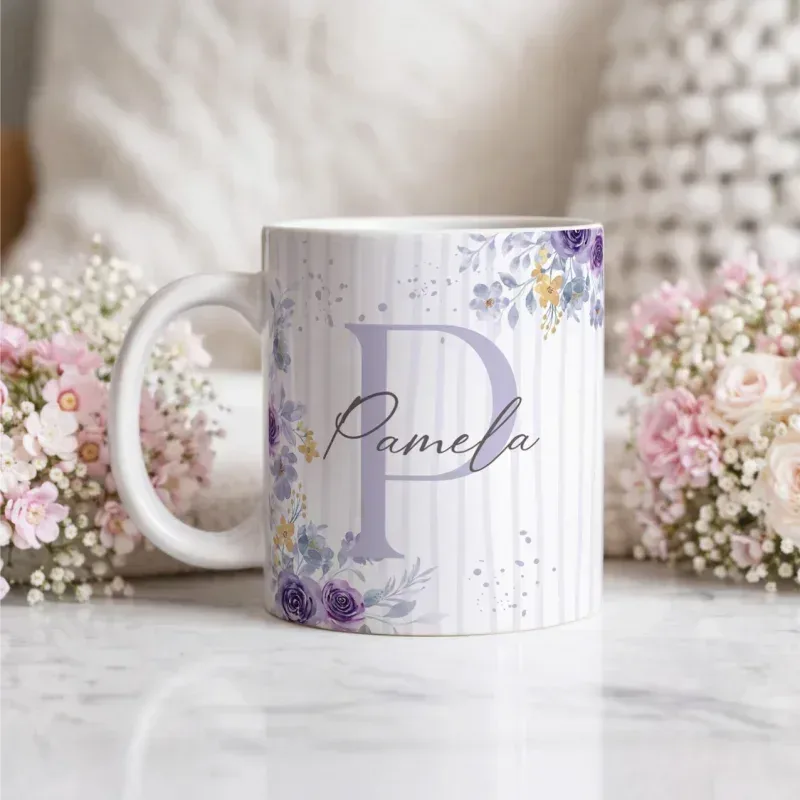 Caneca Alfabeto Floral A a Z V5-gallery