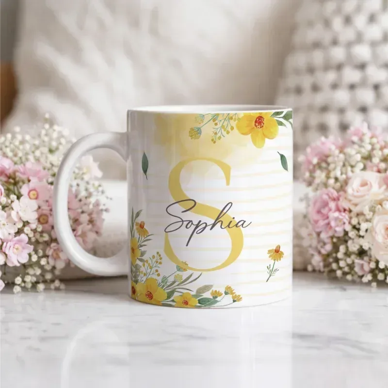 Caneca Alfabeto Floral A a Z V5-gallery