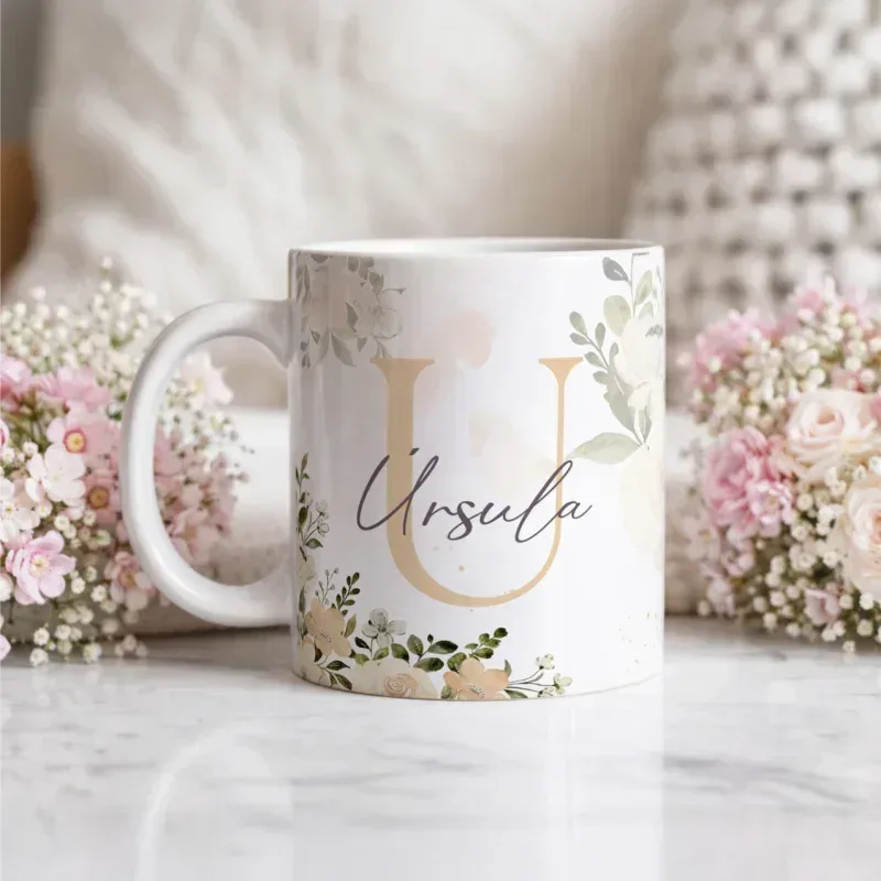 Caneca Alfabeto Floral A a Z V5-gallery