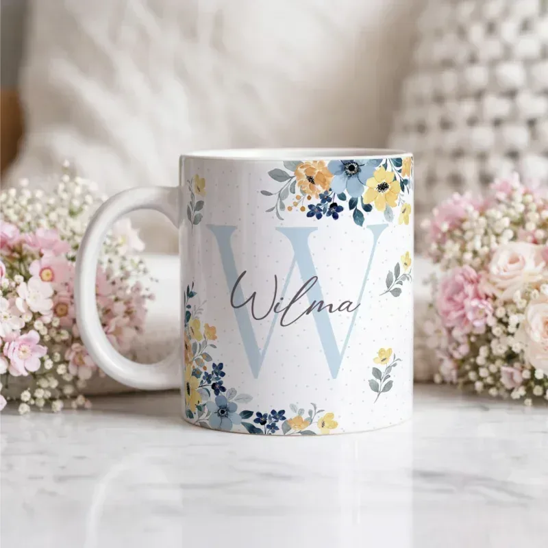 Caneca Alfabeto Floral A a Z V5-gallery