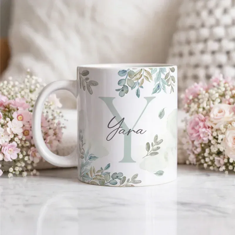 Caneca Alfabeto Floral A a Z V5-gallery