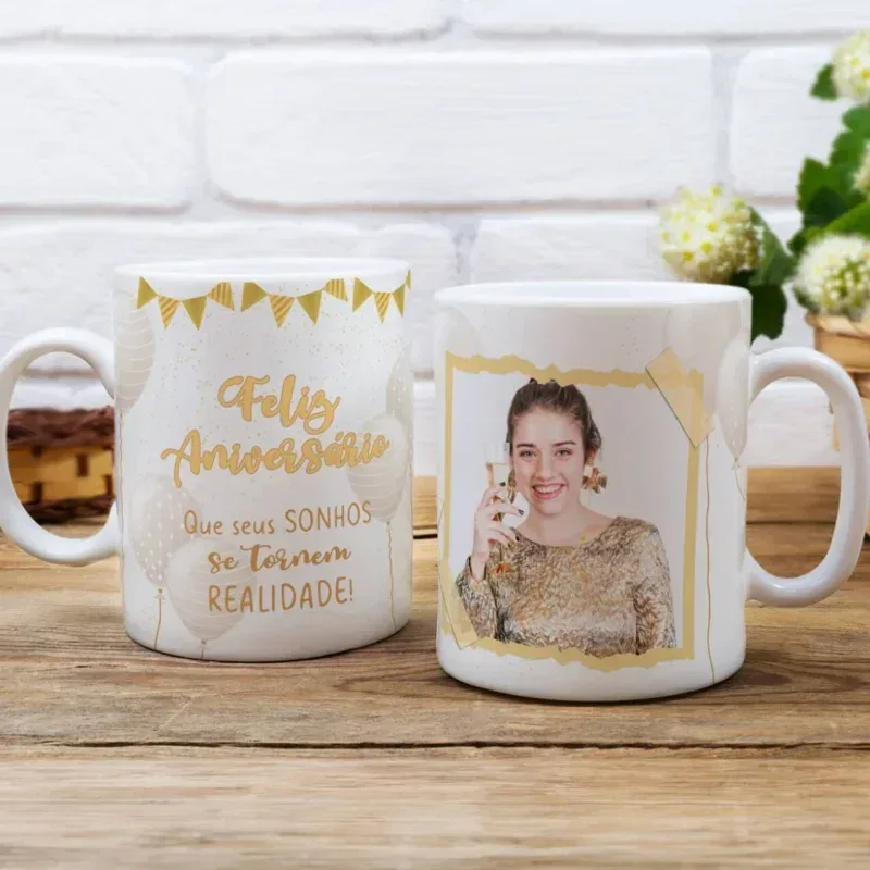 Caneca Aniversário – Que seus sonhos se tornem realidade