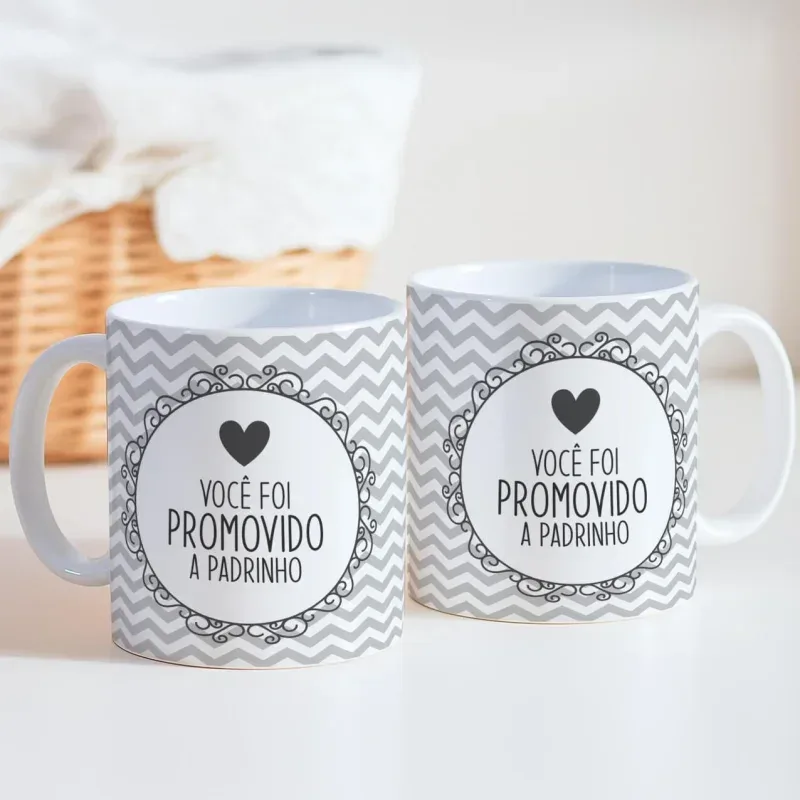 Caneca Dindos – Promovido Padrinho Cinza