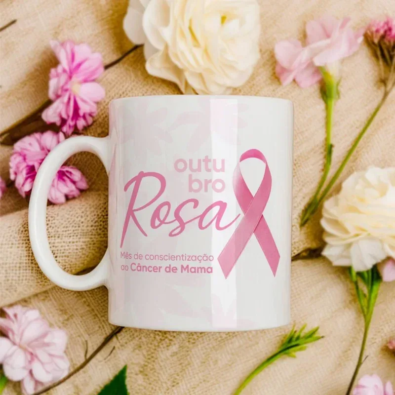 Caneca Outubro Rosa Mês de Conscientização