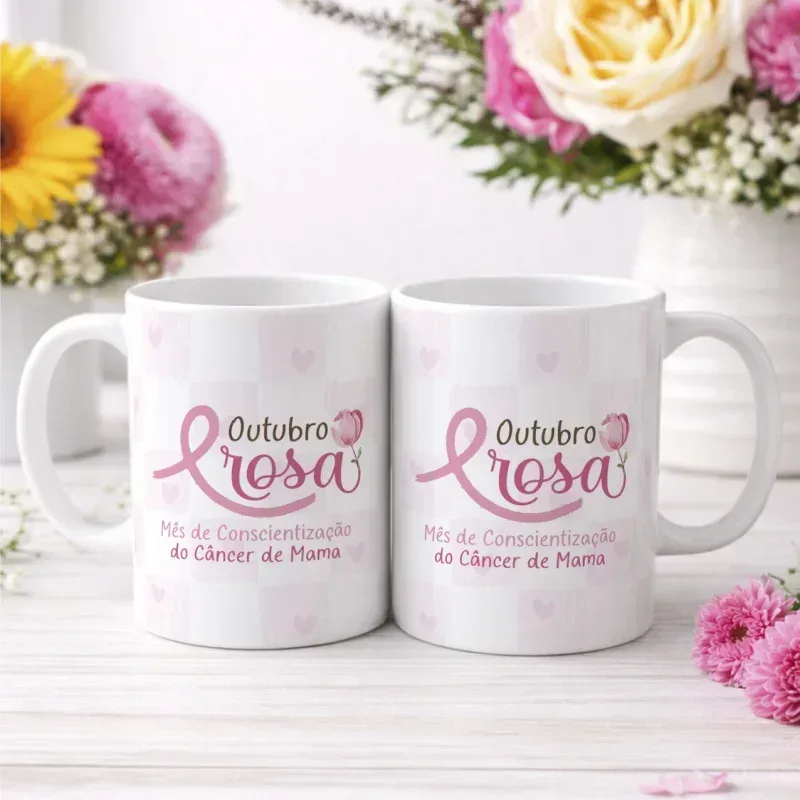 Caneca Outubro Rosa – Mês de Conscientização