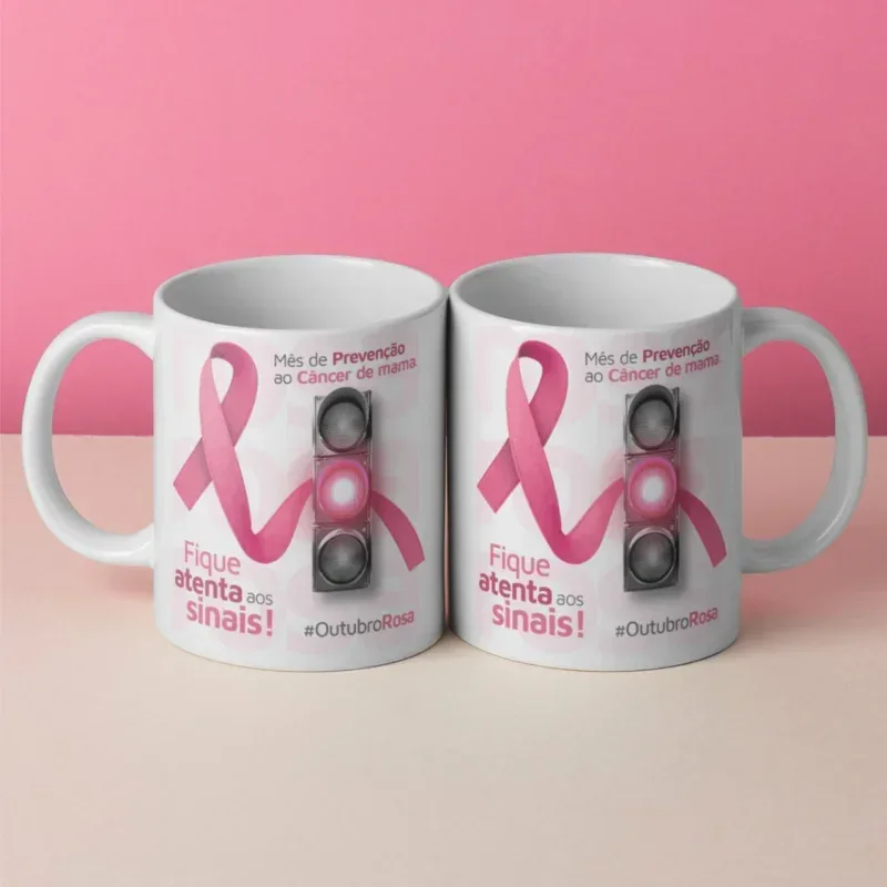 Caneca Outubro Rosa Sinais