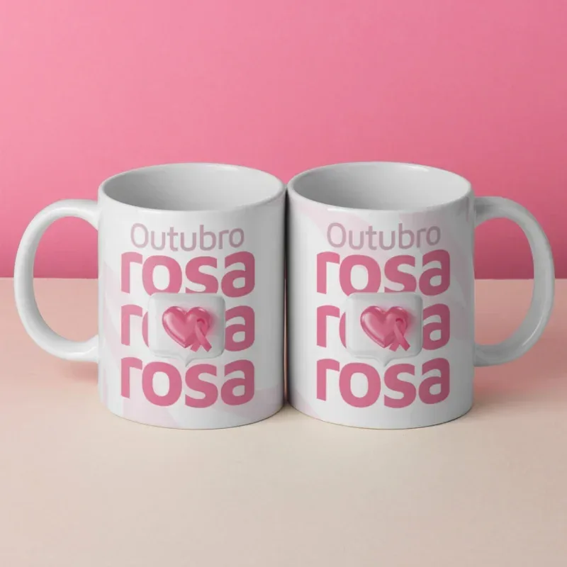 Caneca Outubro Rosa V5 Campanha